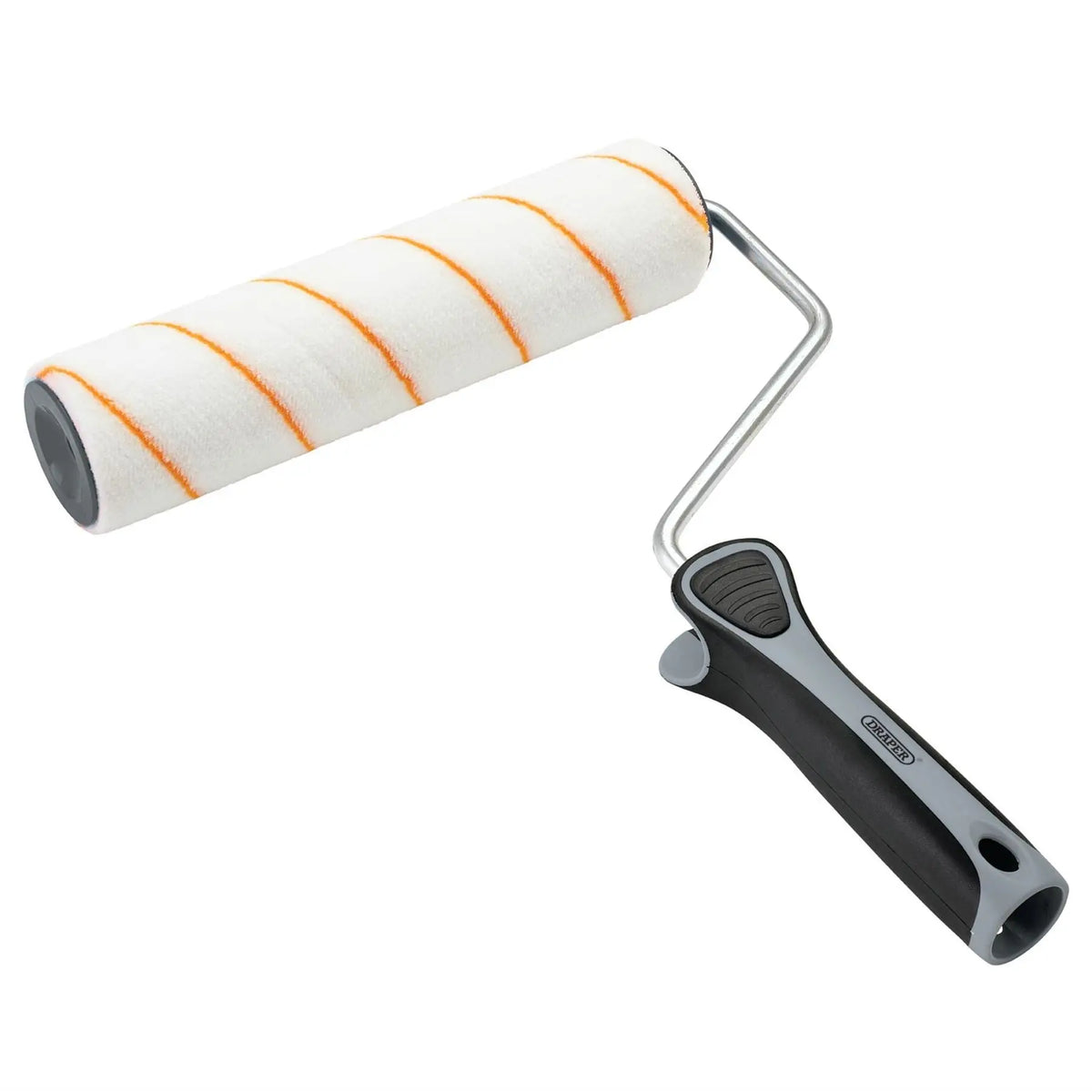 Draper Short Pile Polyester Paint Roller with Soft Grip Handle 9"/230mm 20880  White Rose Tools