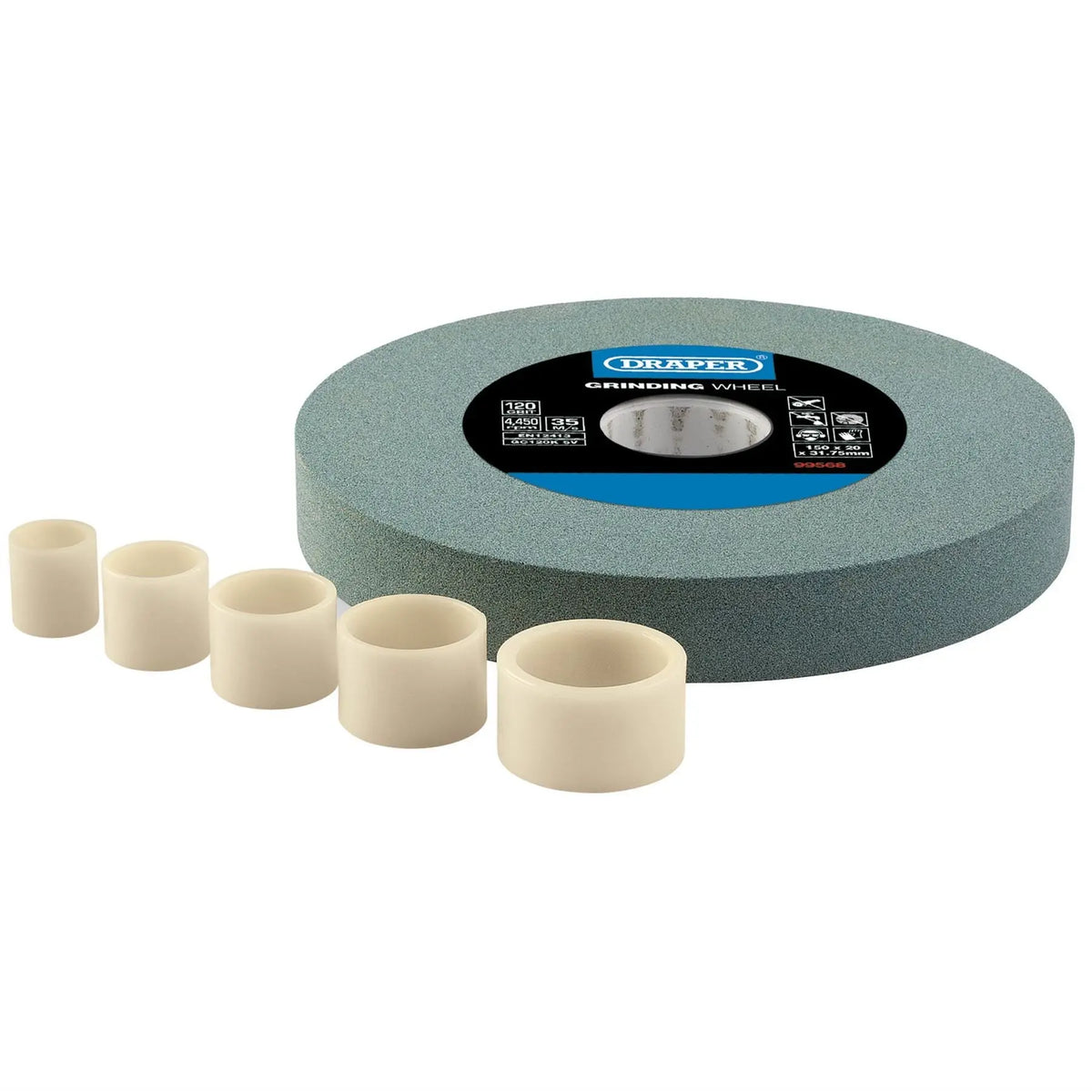 Draper Silicon Carbide Bench Grinding Wheel 150 x 20mm 120 Grit 99568  White Rose Tools