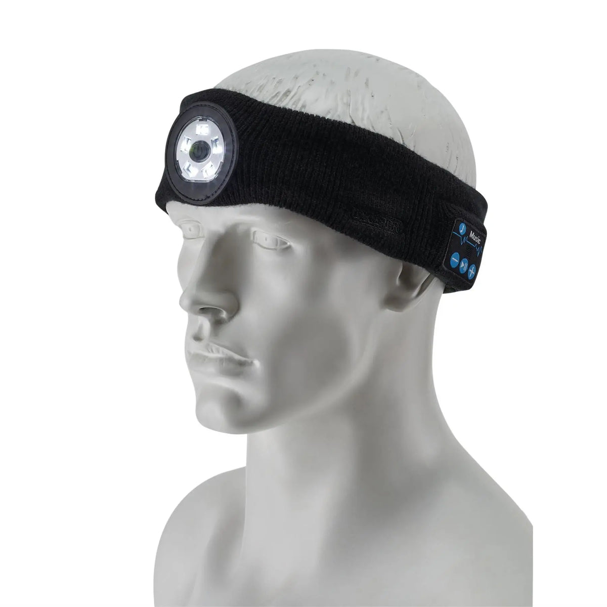 Draper Smart Wireless Rechargeable Headband with LED Head Torch and USB Charging Cable Black One Size 28344  White Rose Tools