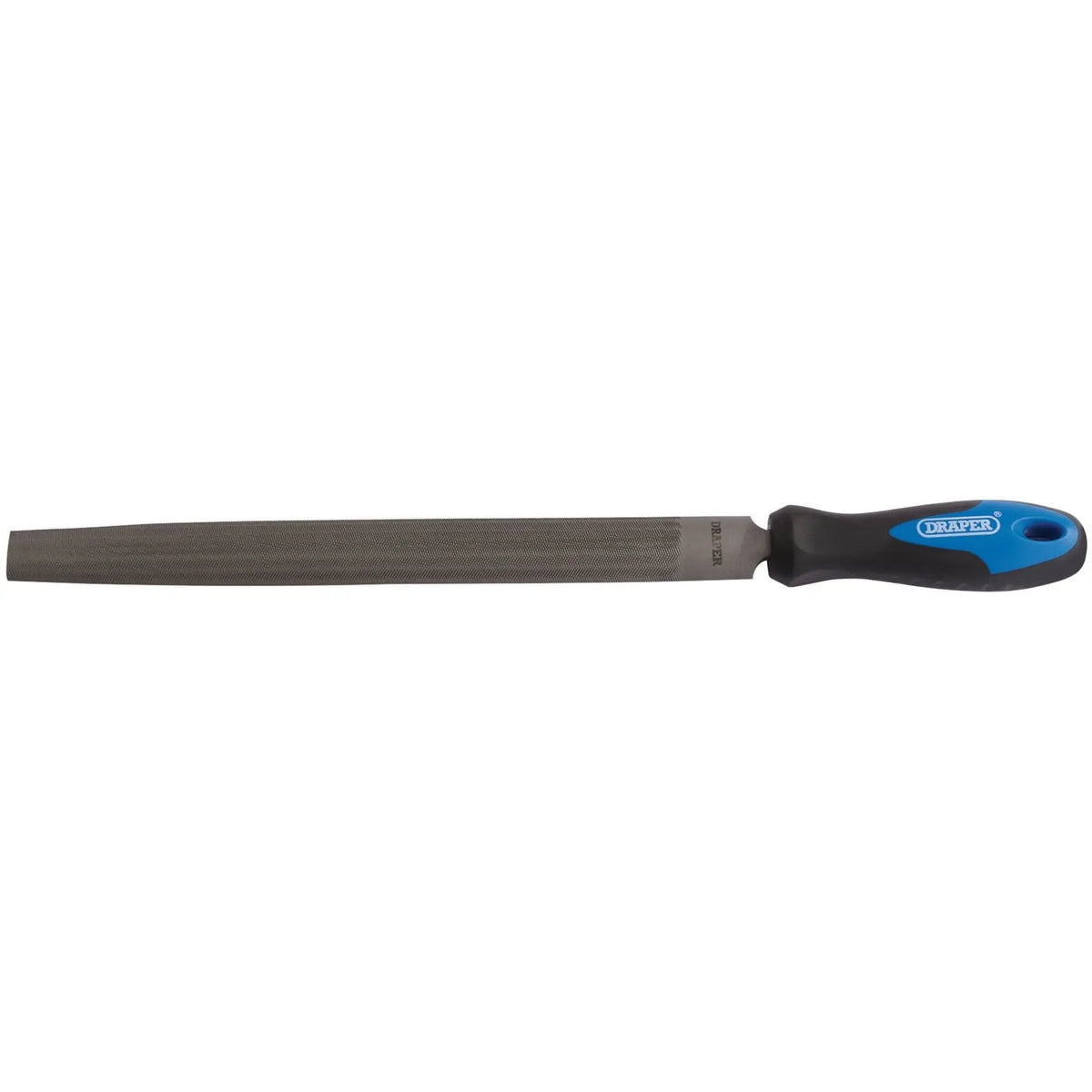Draper Soft Grip Engineers Half Round File and Handle 300mm 00011  White Rose Tools