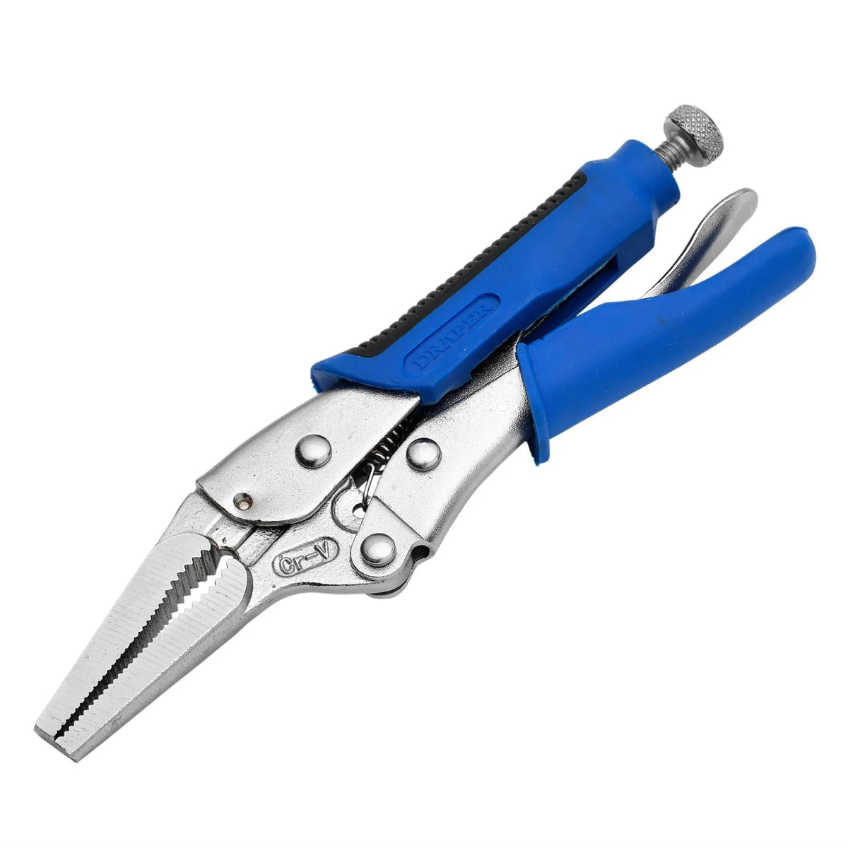 Draper Soft Grip Long Nose Self Grip Pliers 165mm 89126  White Rose Tools
