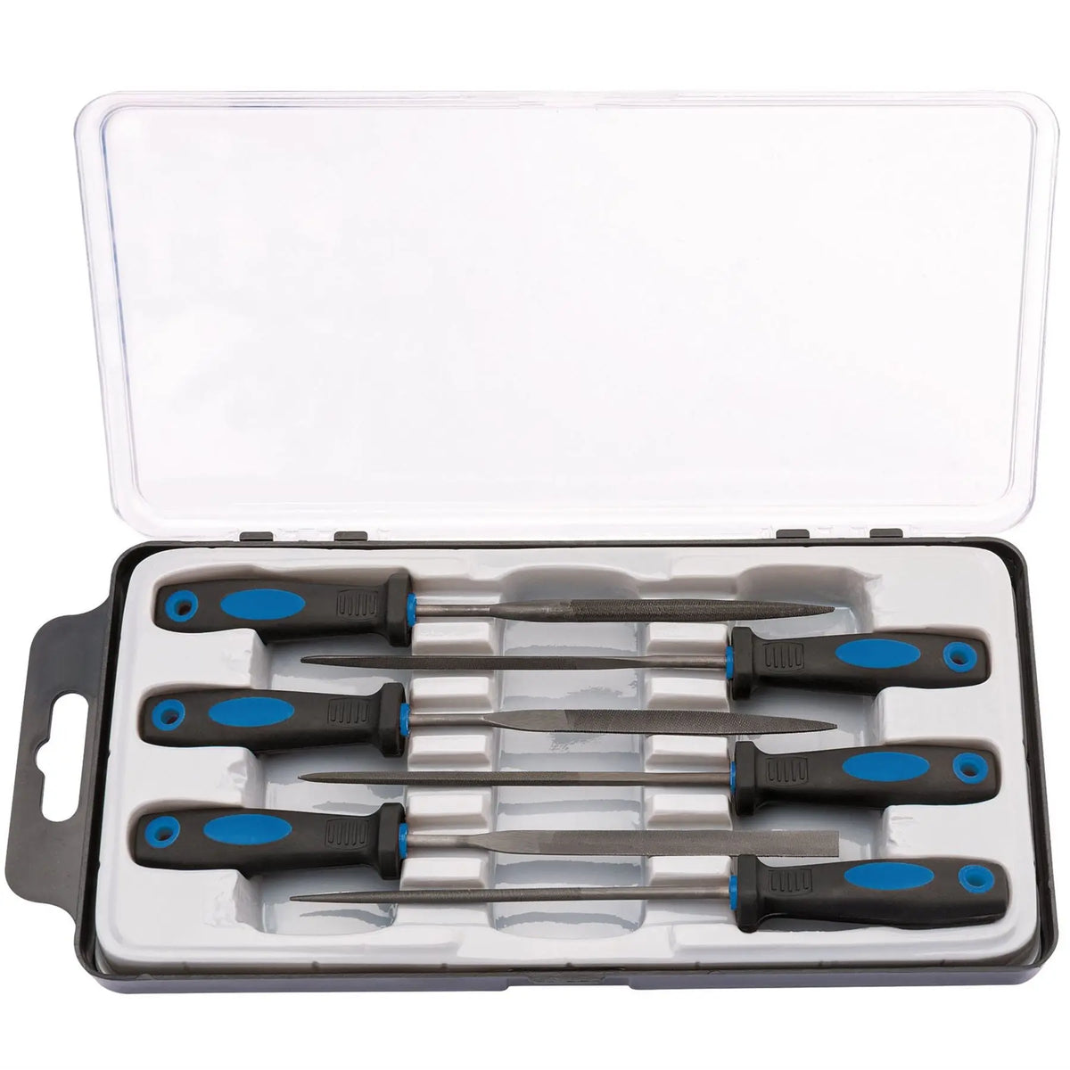 Draper Soft Grip Needle File Set 150mm (6 Piece) 83480  White Rose Tools