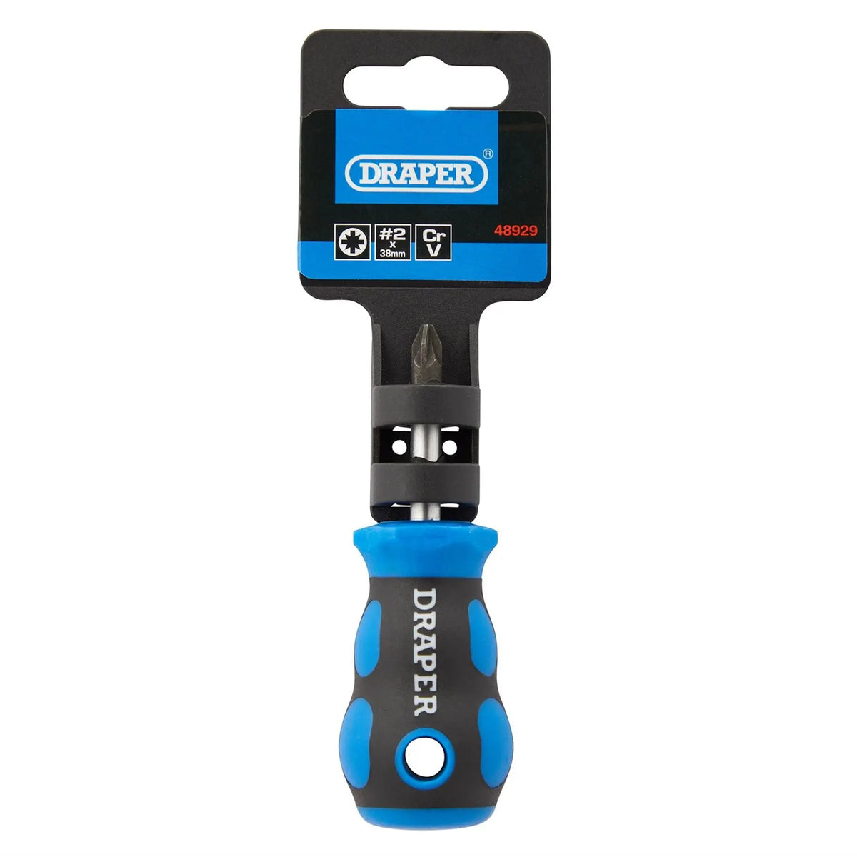 Draper Soft Grip PZ TYPE Screwdriver No.2 x 38mm 48929  White Rose Tools