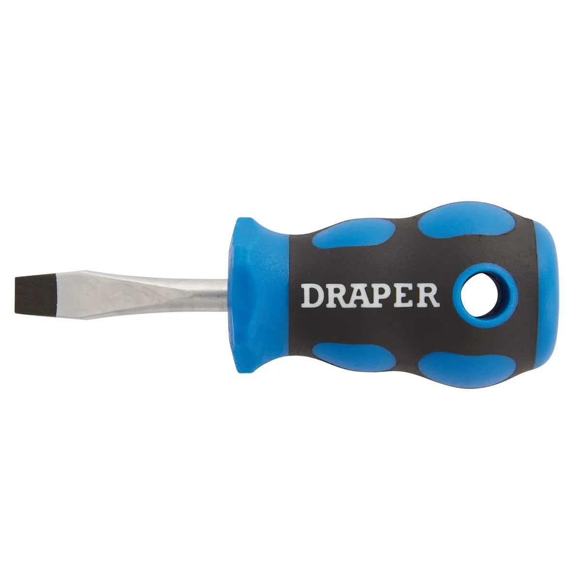 Draper Soft Grip Plain Slot Screwdriver 6 x 38mm 48921  White Rose Tools