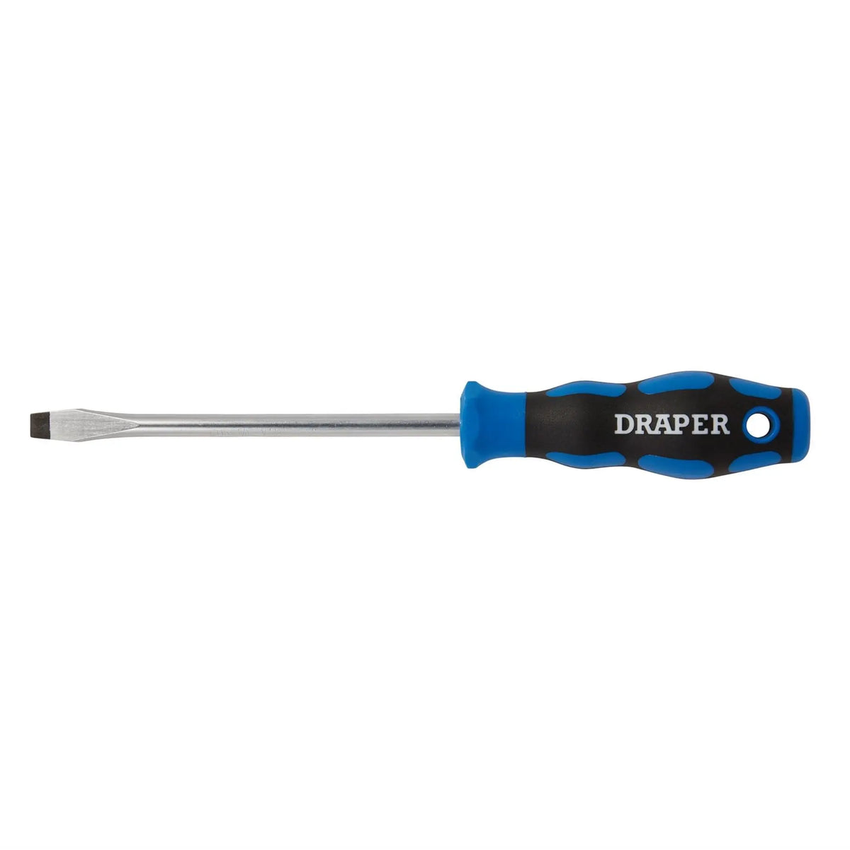 Draper Soft Grip Plain Slot Screwdriver 8 x 150mm 48924  White Rose Tools
