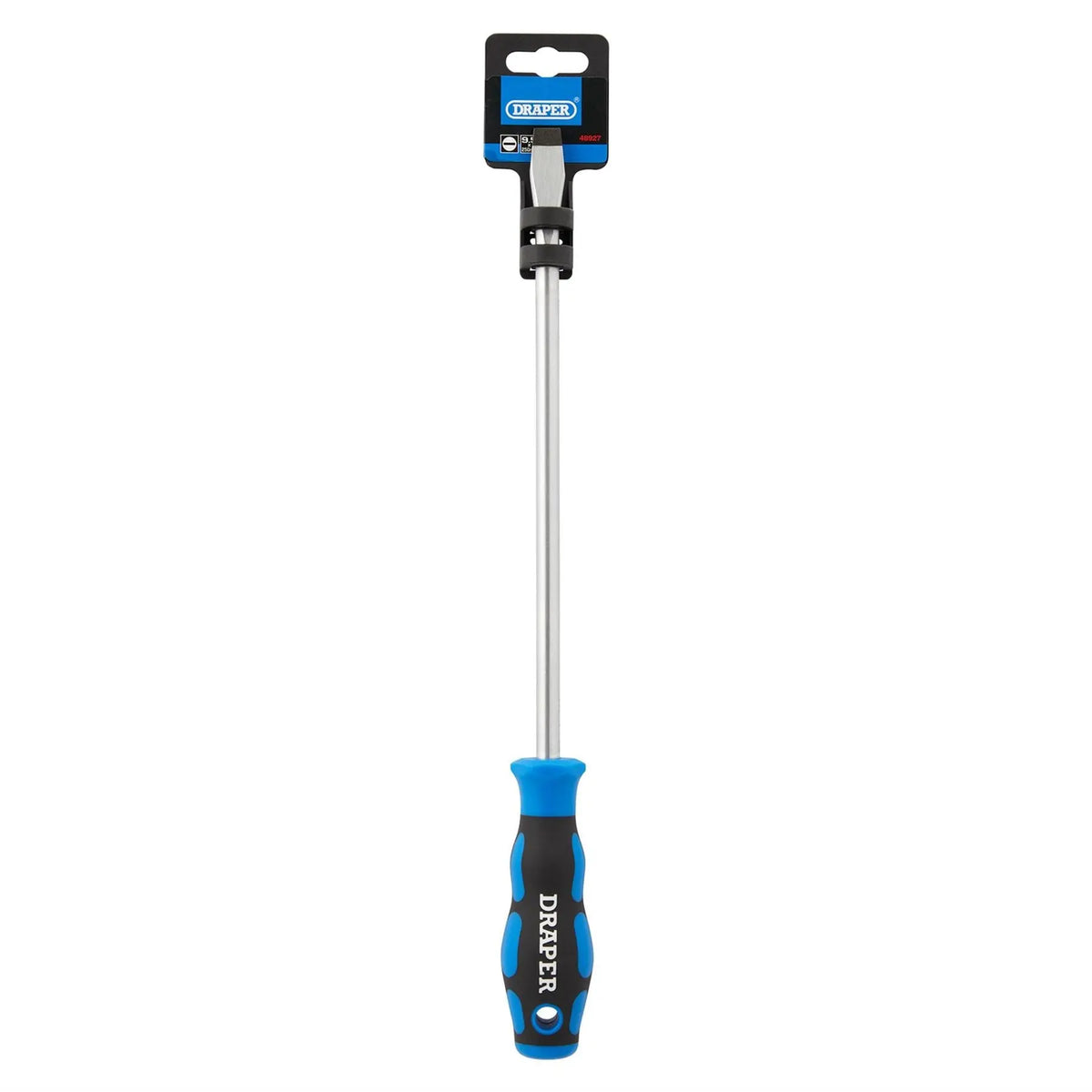 Draper Soft Grip Plain Slot Screwdriver 9.5 x 250mm 48927  White Rose Tools