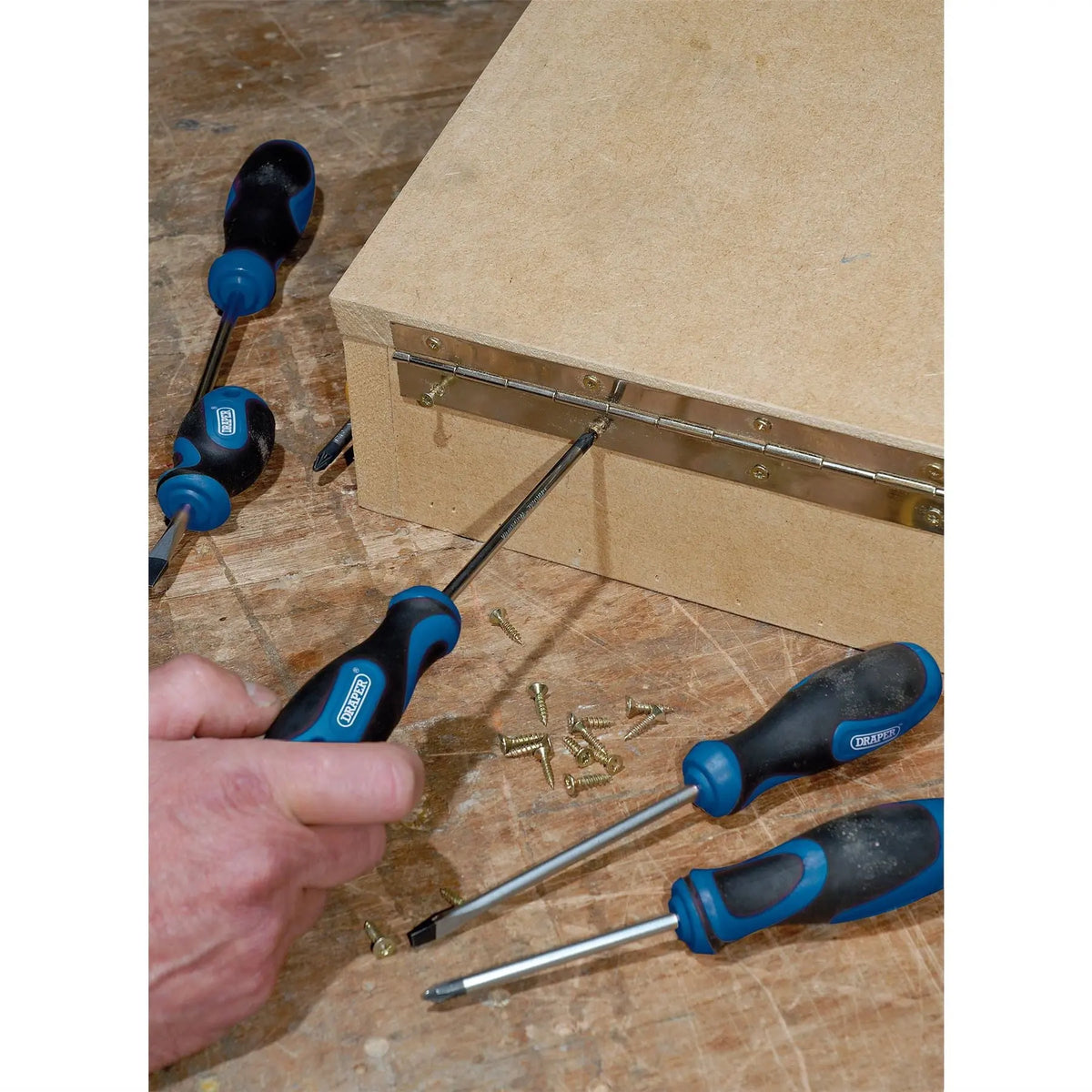 Draper Soft Grip Screwdriver Set (8 Piece) 48933  White Rose Tools