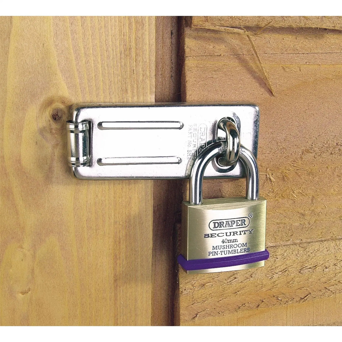 Draper Solid Brass Padlocks with Hardened Steel Shackle 40mm (Pack of 6) 67659  White Rose Tools