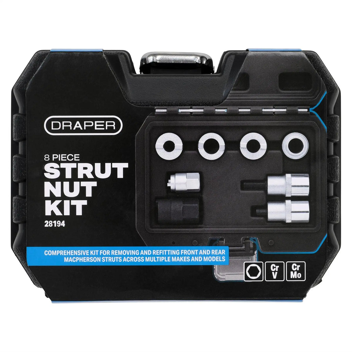Draper Strut Nut Kit (8 Piece) 28194  White Rose Tools