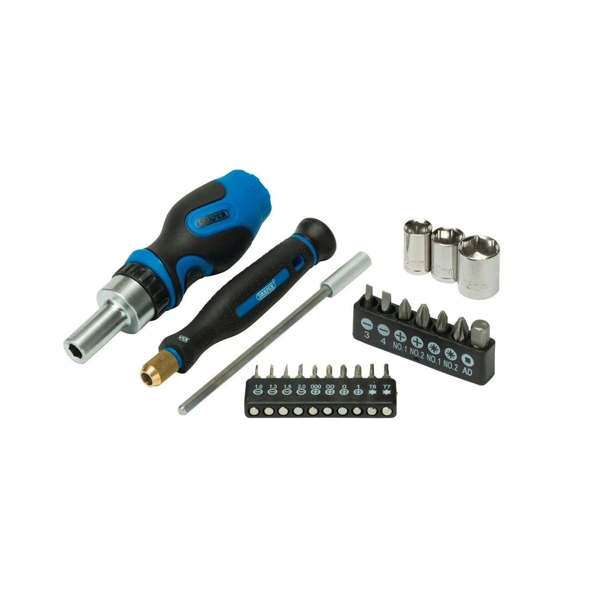 Draper Stubby Ratchet Screwdriver and Bit Set Special Edition - Craft Brew (23 Piece) 04775  White Rose Tools