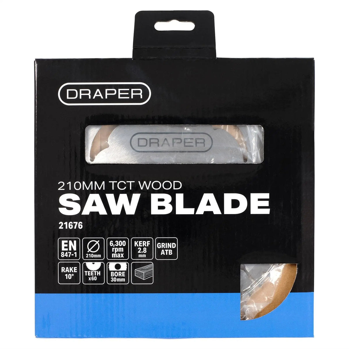 Draper TCT Circular Saw Blade for Wood 210 x 30mm 60T 21676  White Rose Tools