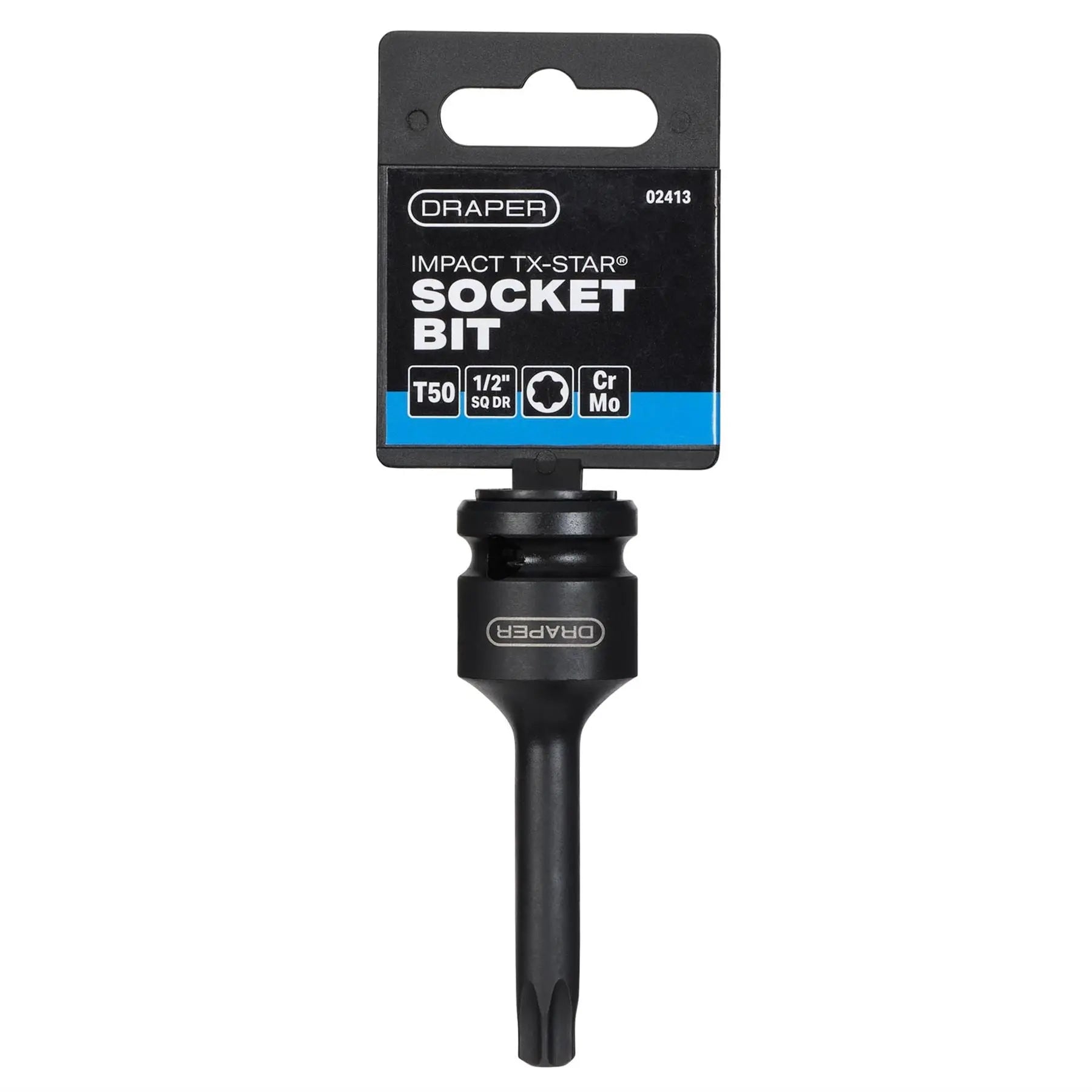 Draper TX-STAR® Impact Socket Bit T50 1/2" Sq. Dr. 02413  White Rose Tools