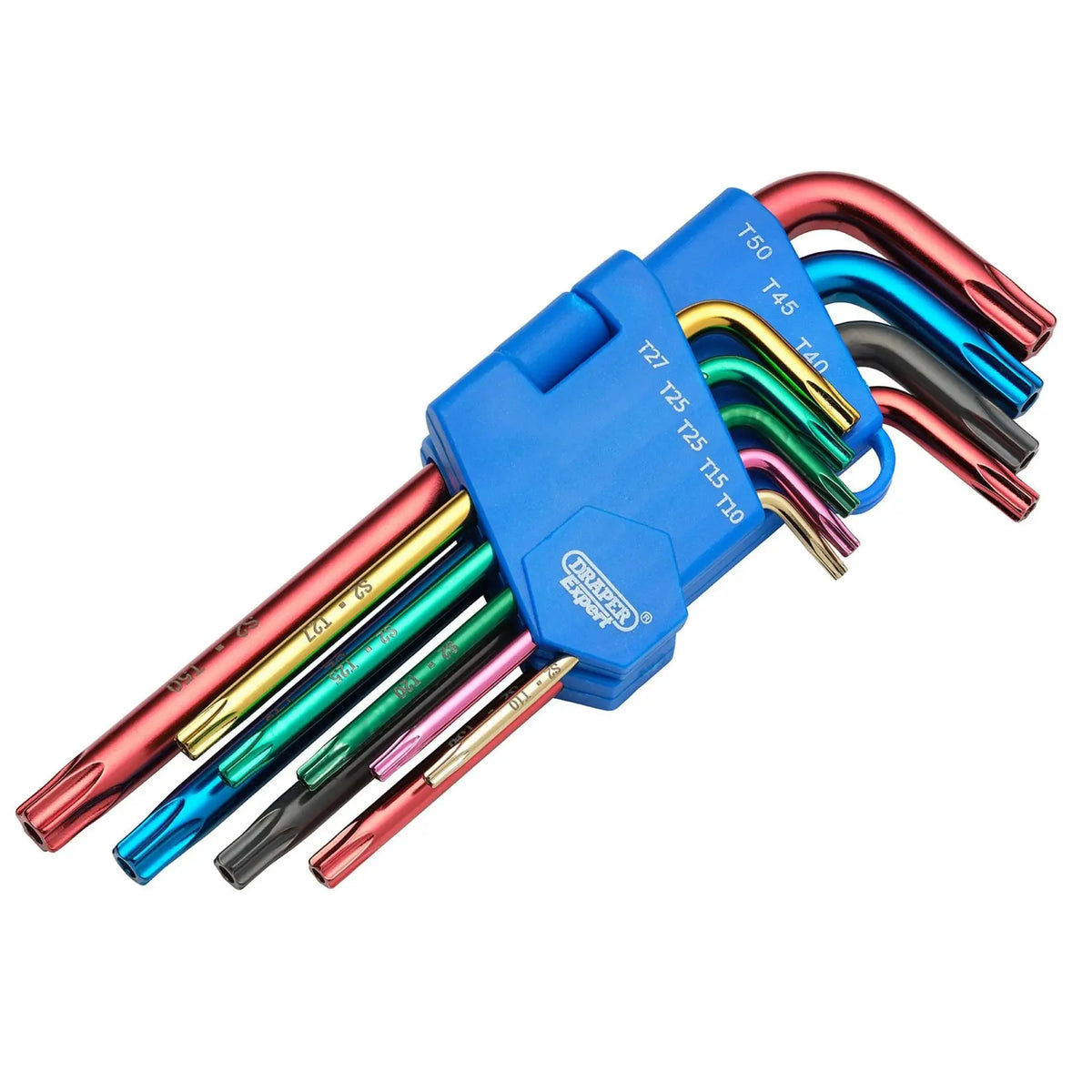 Draper TX-STAR® Security Coloured Hex. Key Set (9 Piece) 24122  White Rose Tools