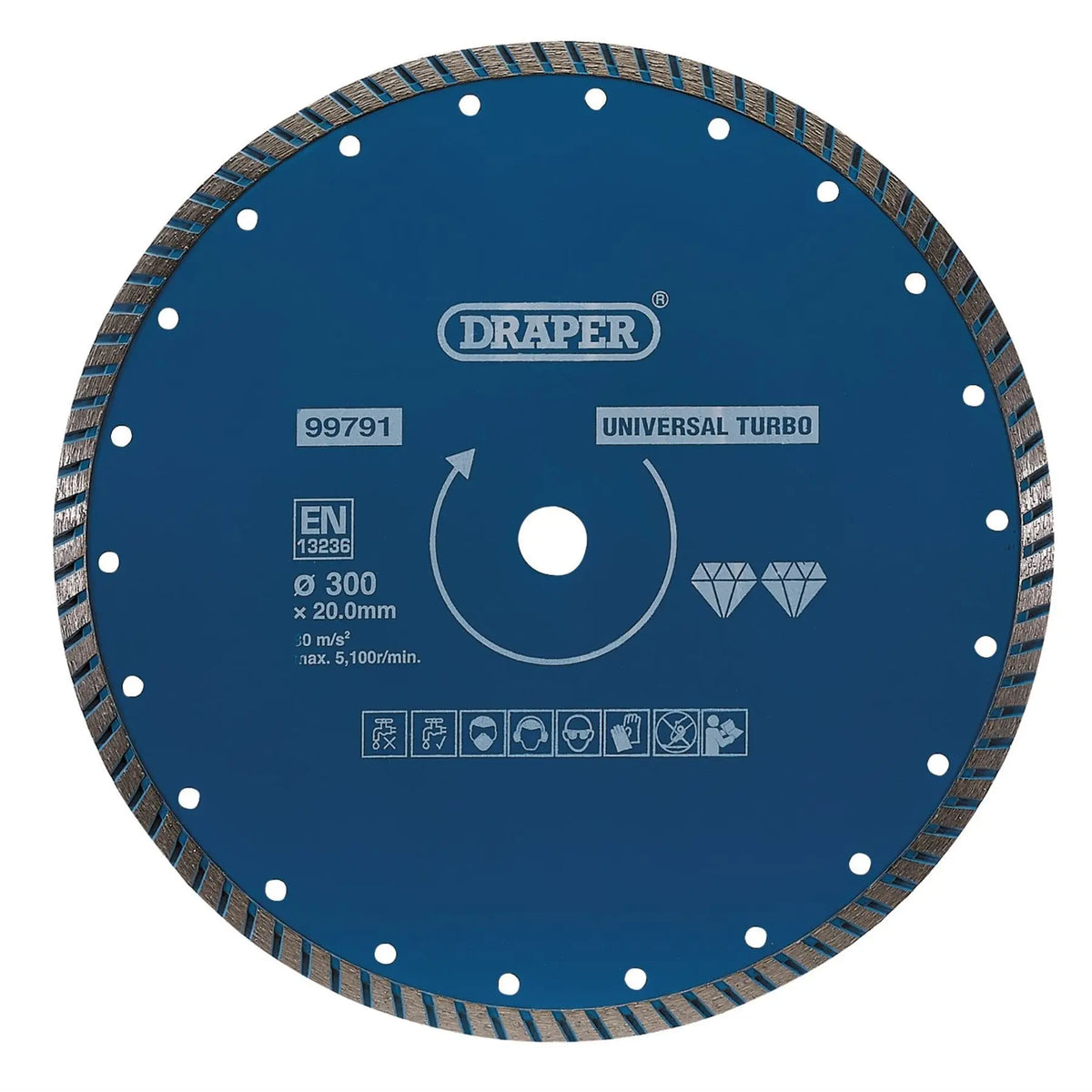 Draper Turbo Diamond Blade 300mm 99791  White Rose Tools