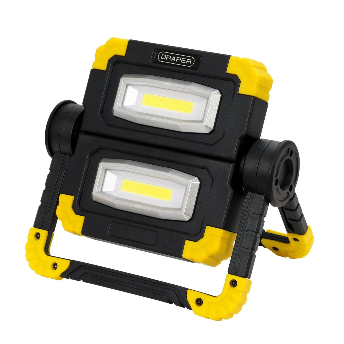 Draper Twin COB LED Rechargeable Work Light 10W 850 Lumens Micro USB Cable Supplied 87696  White Rose Tools