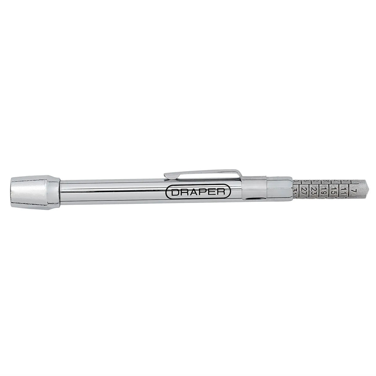 Draper Tyre Pressure Gauge with End Mount 51536  White Rose Tools