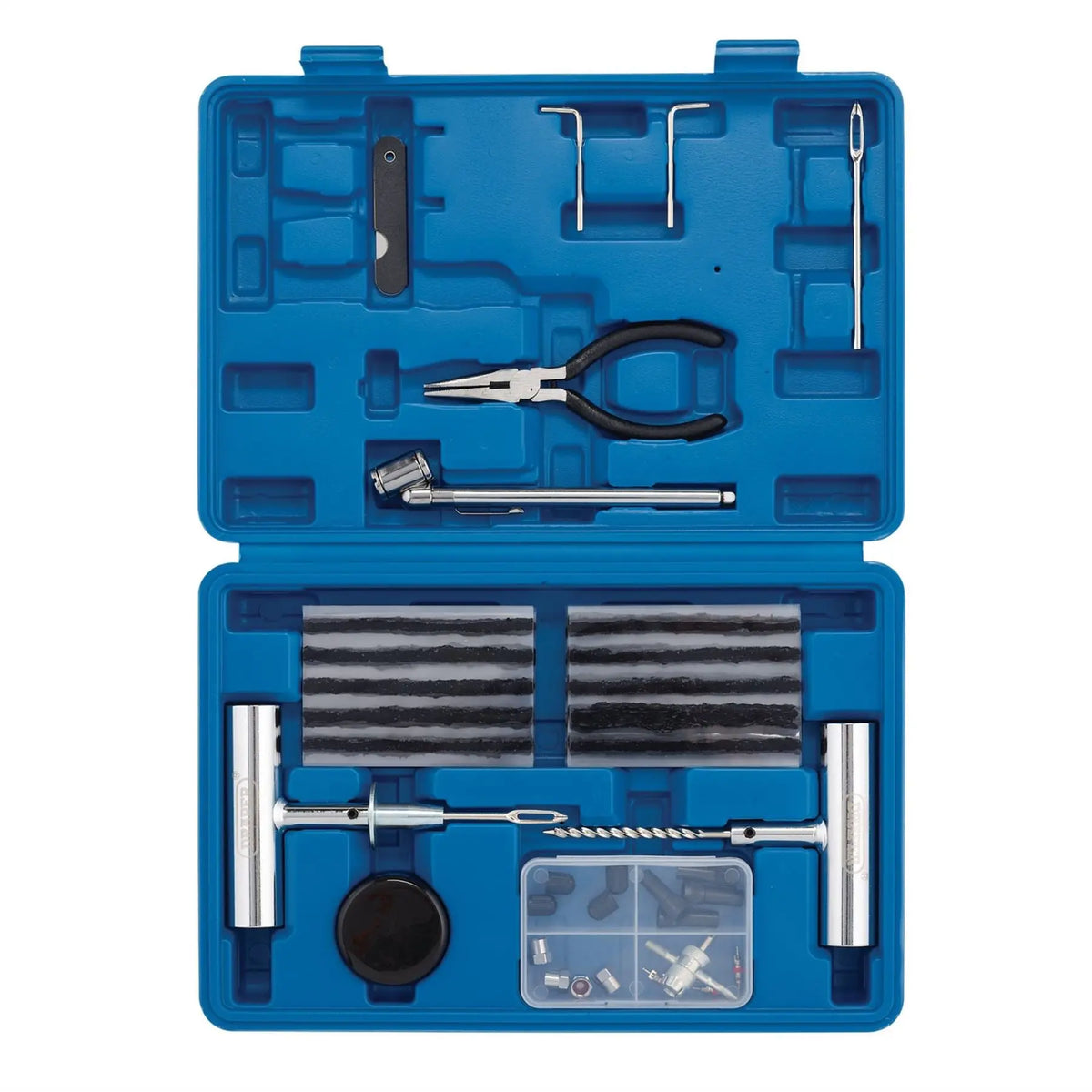 Draper Tyre Puncture Repair Kit for Tubeless Off Road Vehicles (65 Piece) 04139  White Rose Tools