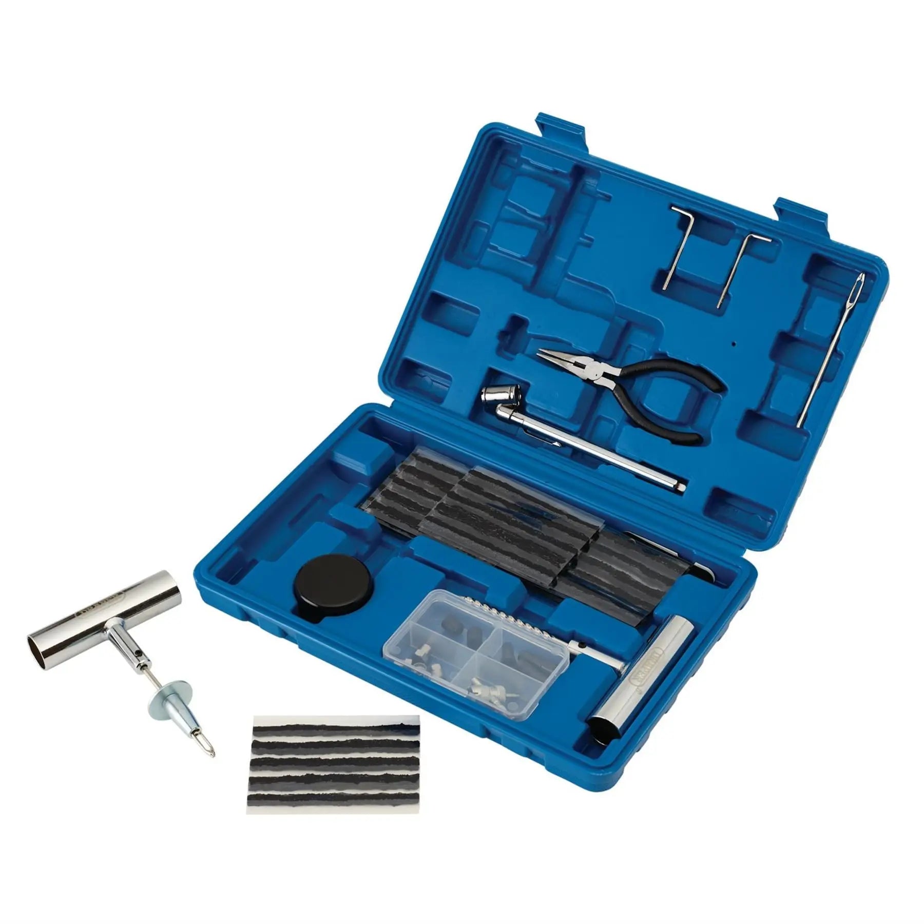 Draper Tyre Puncture Repair Kit for Tubeless Off Road Vehicles (65 Piece) 04139  White Rose Tools