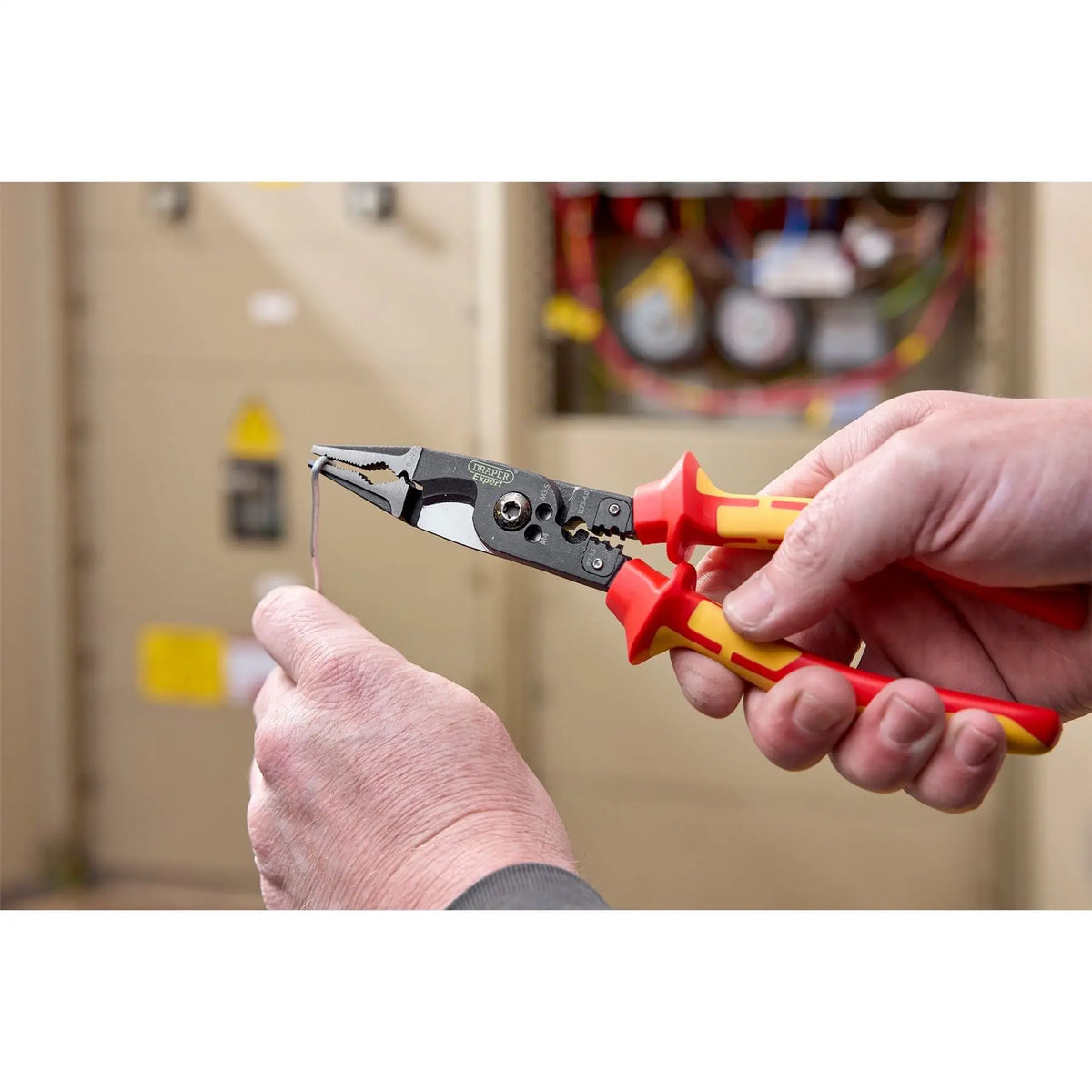 Draper XP1000 VDE 8-in-1 Electricians Pliers 215mm 94643  White Rose Tools