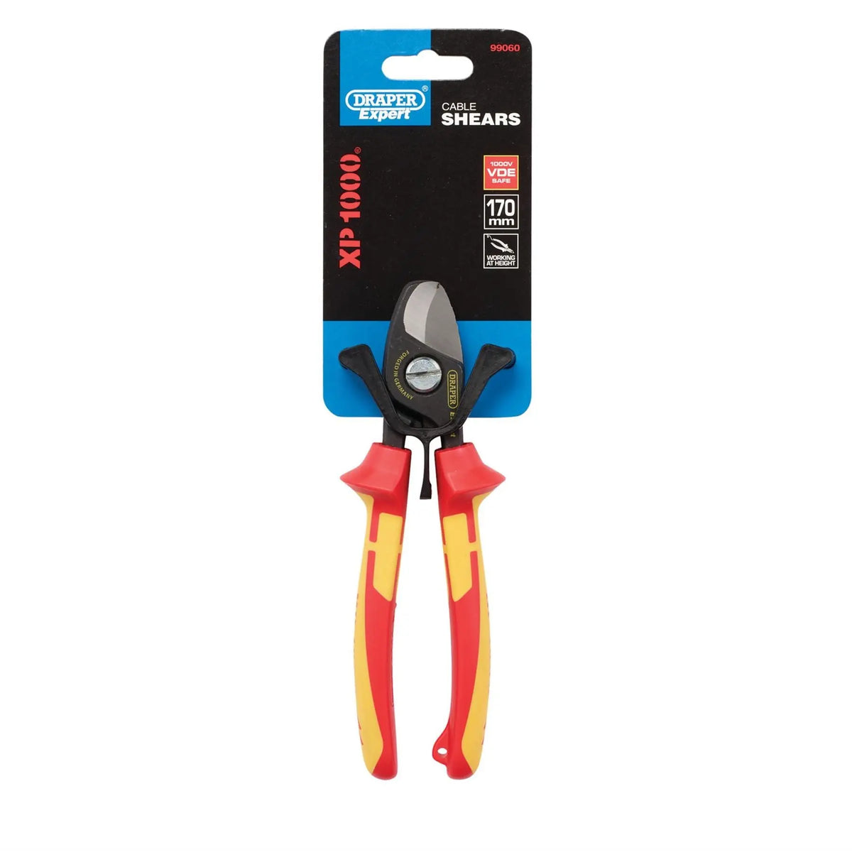 Draper XP1000 VDE Cable Shears 170mm Tethered 99060  White Rose Tools