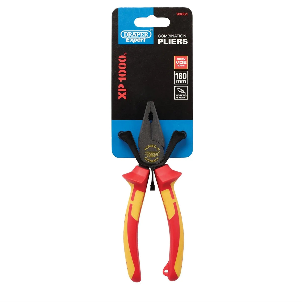 Draper XP1000 VDE Combination Pliers 160mm Tethered 99061  White Rose Tools