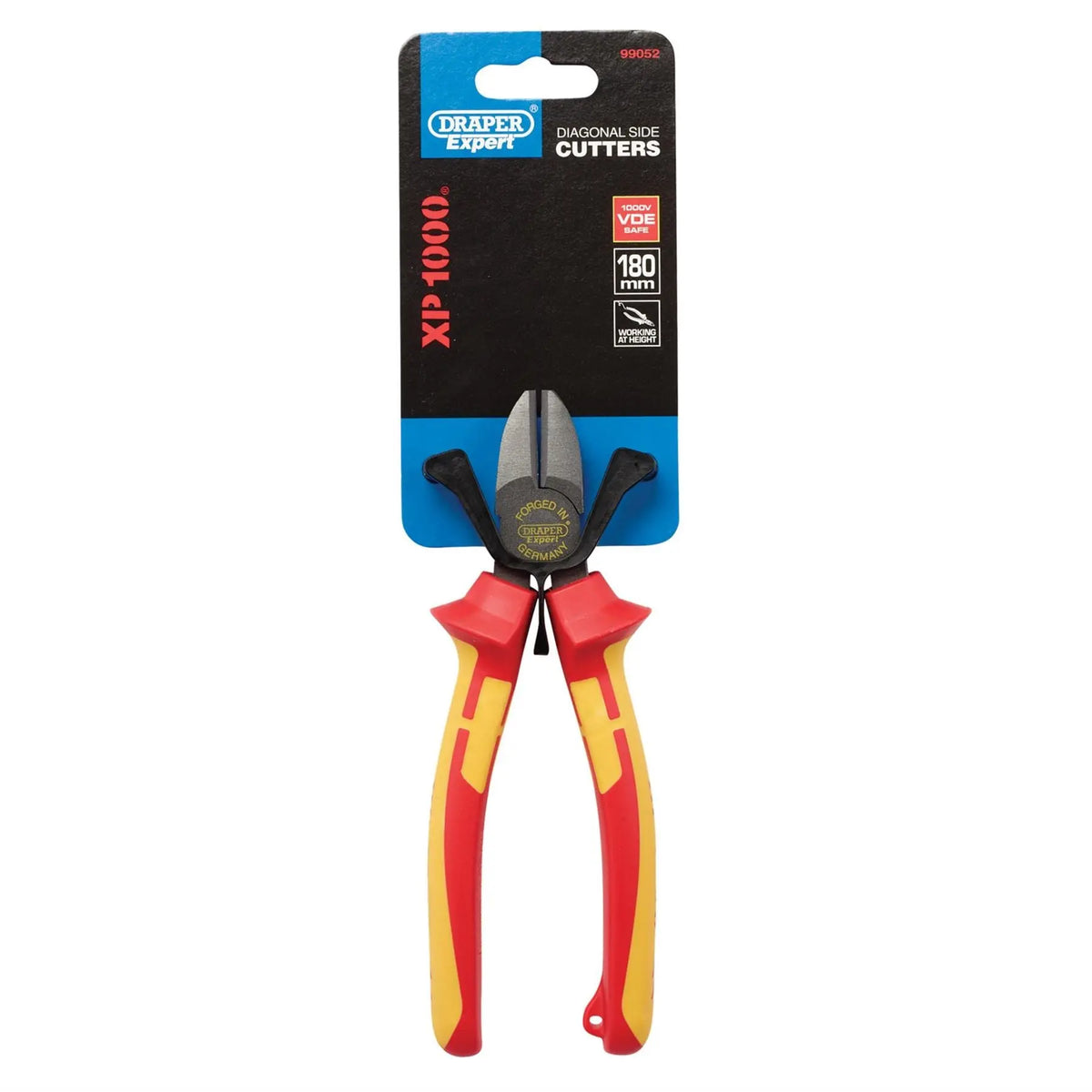 Draper XP1000 VDE Diagonal Side Cutter 180mm Tethered 99052  White Rose Tools