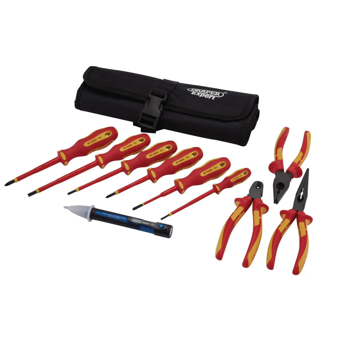 Draper XP1000 VDE Electrical Tool Kit (10 Piece) 94852  White Rose Tools