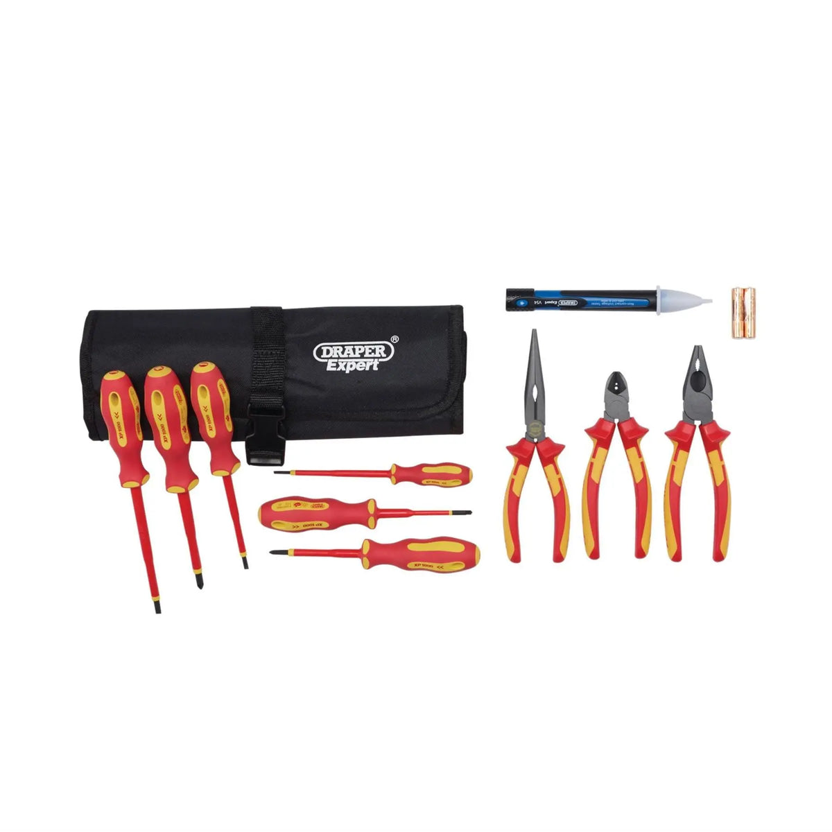 Draper XP1000 VDE Electrical Tool Kit (10 Piece) 94852  White Rose Tools
