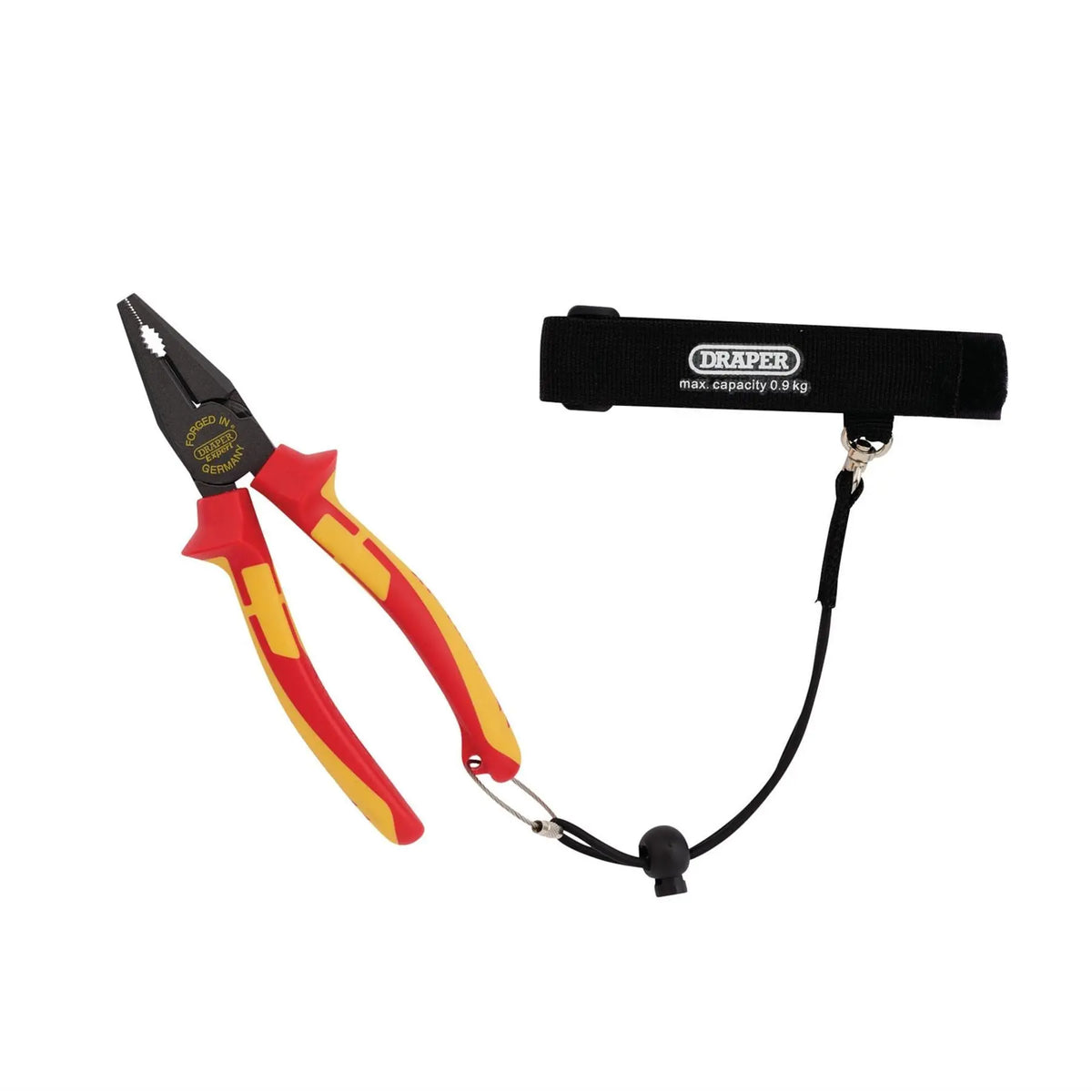 Draper XP1000 VDE Hi-Leverage Combination Pliers 180mm Tethered 99503  White Rose Tools