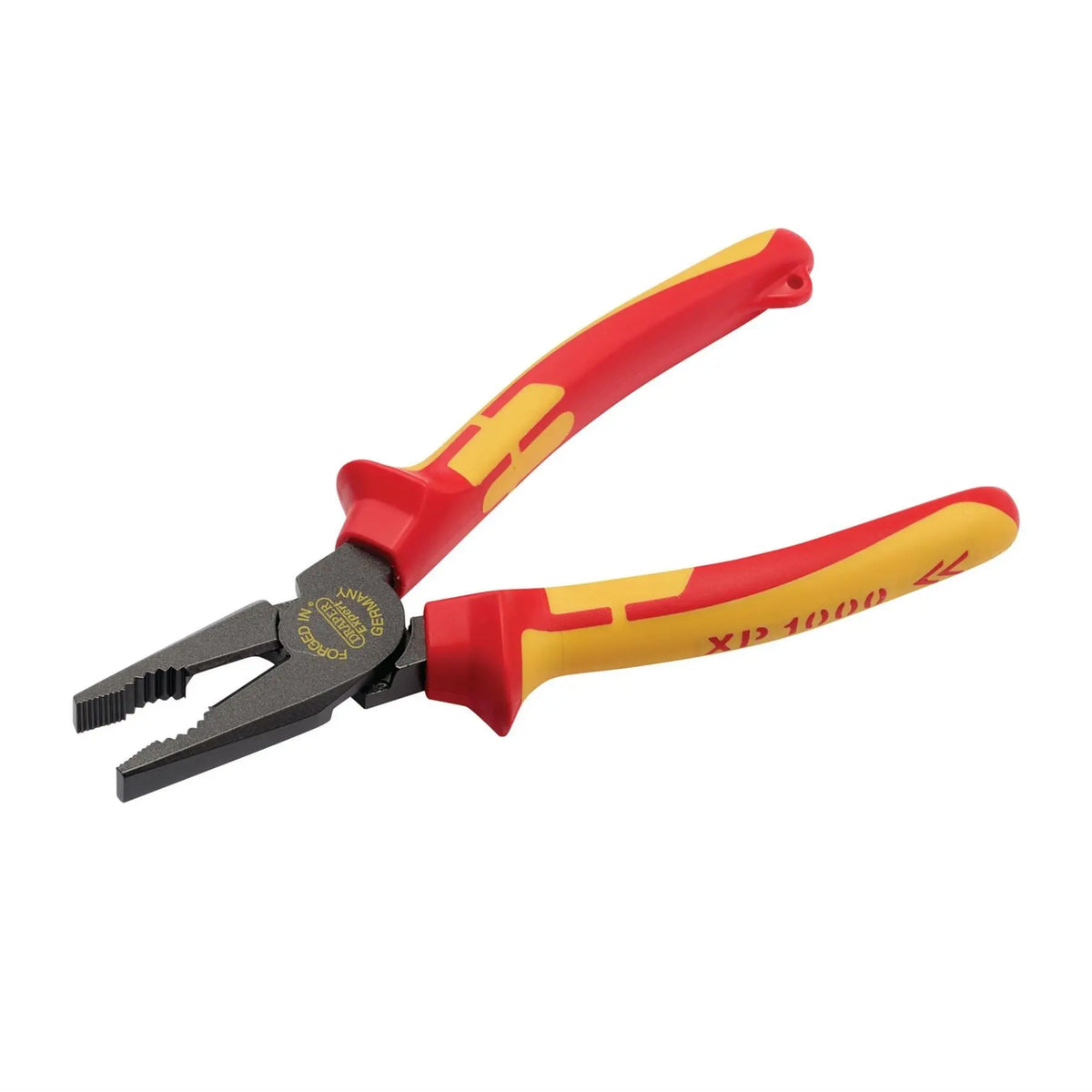 Draper XP1000 VDE Hi-Leverage Combination Pliers 200mm Tethered 99064  White Rose Tools