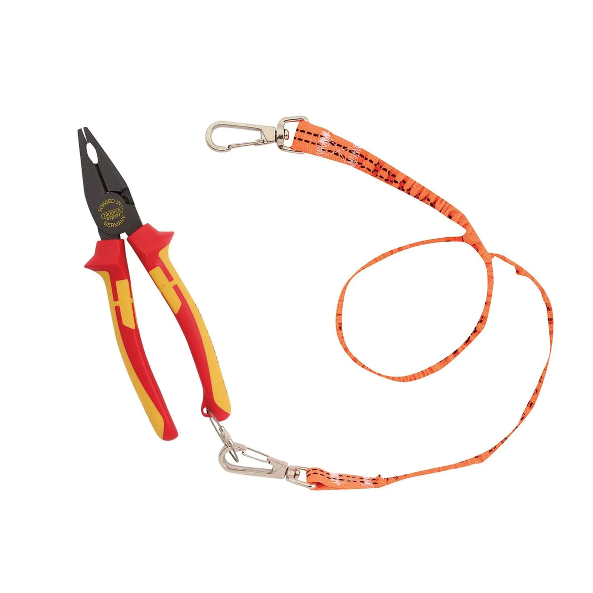 Draper XP1000 VDE Hi-Leverage Combination Pliers 200mm Tethered 99064  White Rose Tools