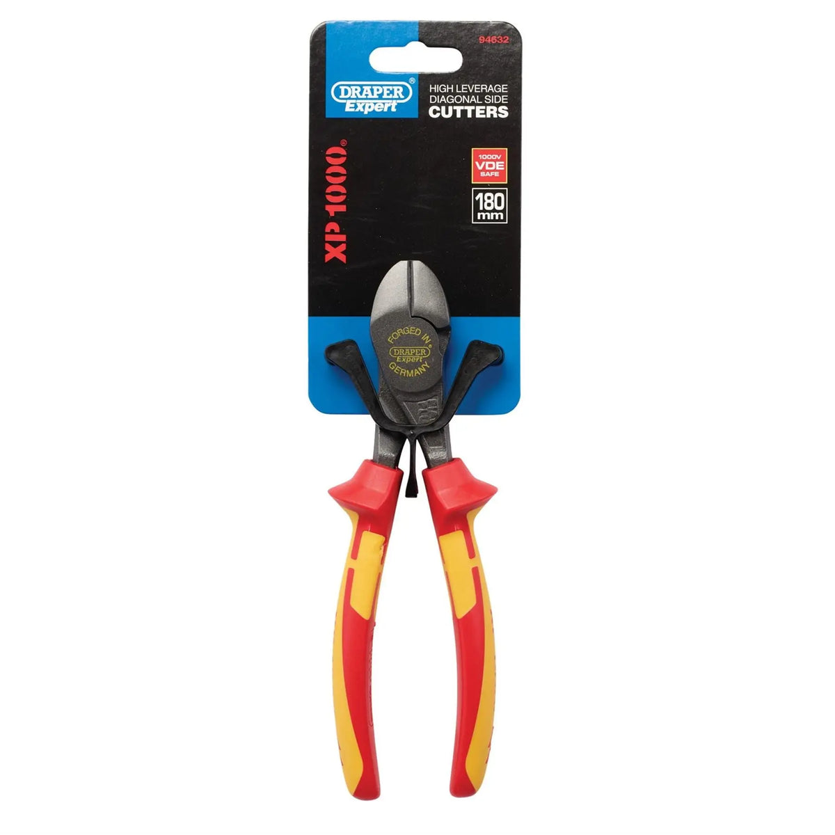 Draper XP1000 VDE Hi-Leverage Side Cutter 180mm 94632  White Rose Tools