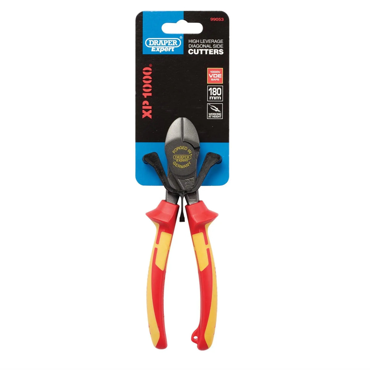 Draper XP1000 VDE Hi-Leverage Side Cutter 180mm Tethered 99053  White Rose Tools
