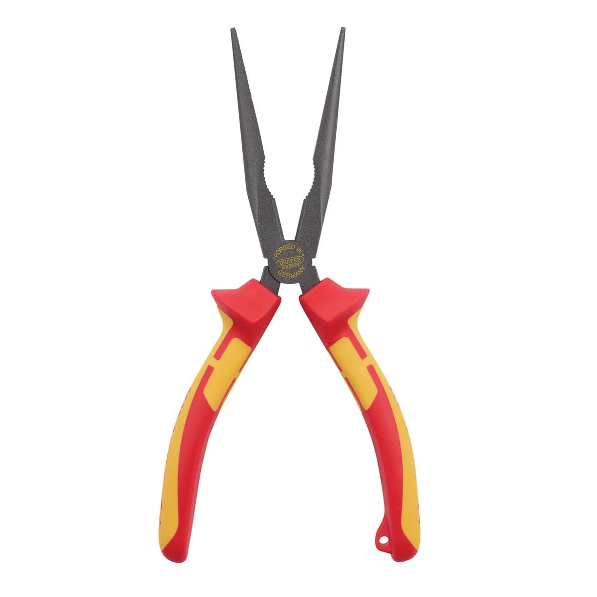 Draper XP1000 VDE Long Nose Pliers 200mm Tethered 99068  White Rose Tools