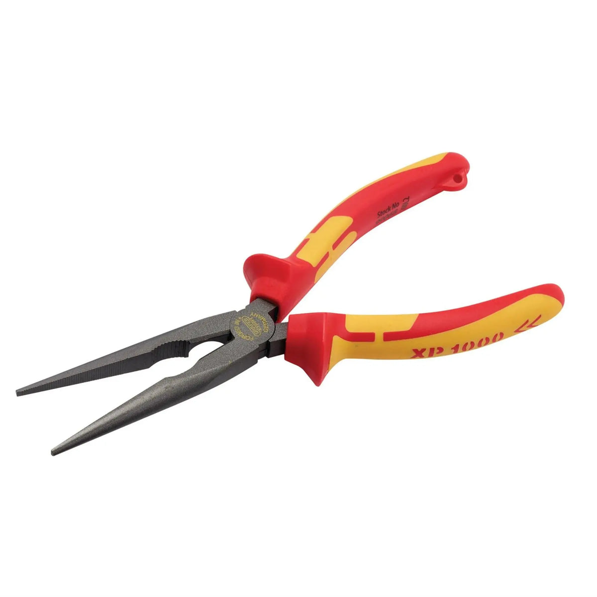 Draper XP1000 VDE Long Nose Pliers 200mm Tethered 99068  White Rose Tools