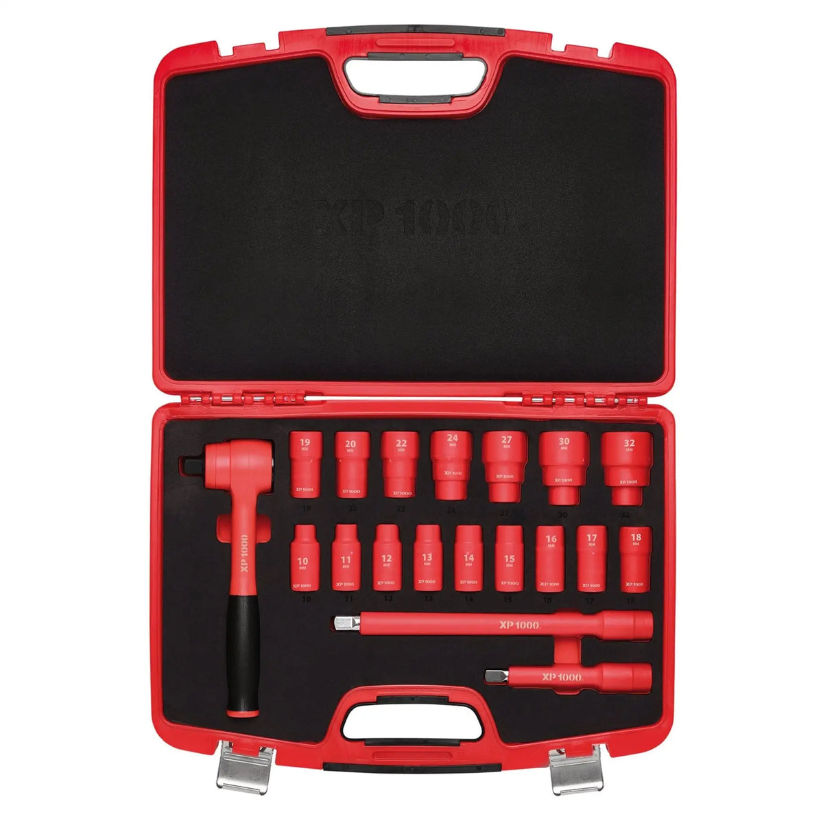 Draper XP1000 VDE Metric Socket Set 1/2" Sq. Dr. (19 Piece) 17671  White Rose Tools