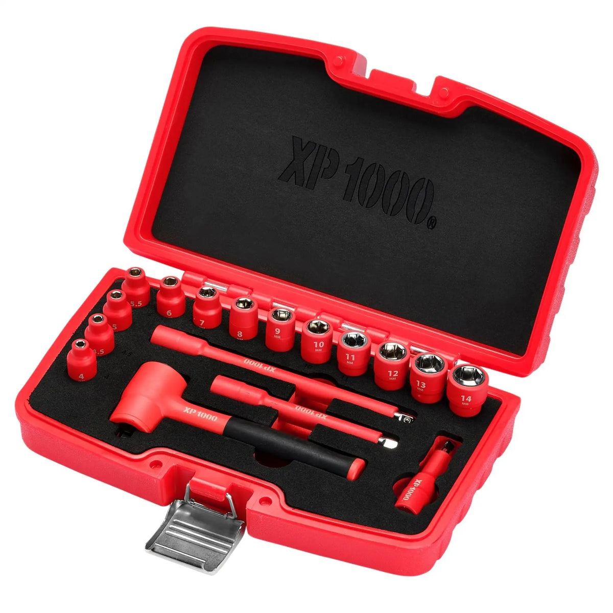 Draper XP1000 VDE Metric Socket Set 1/4" Sq. Dr. (17 Piece) 18115  White Rose Tools