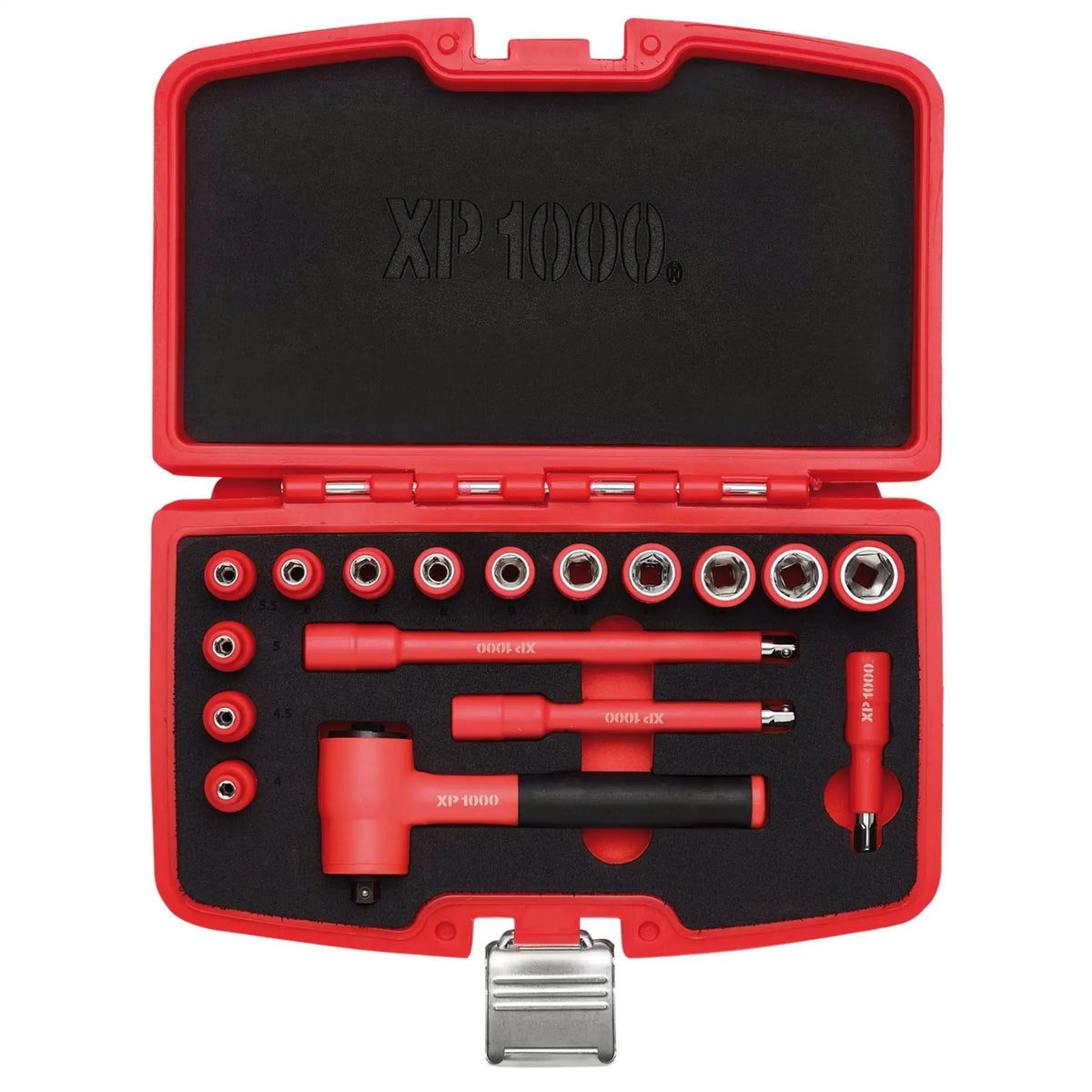 Draper XP1000 VDE Metric Socket Set 1/4" Sq. Dr. (17 Piece) 18115  White Rose Tools