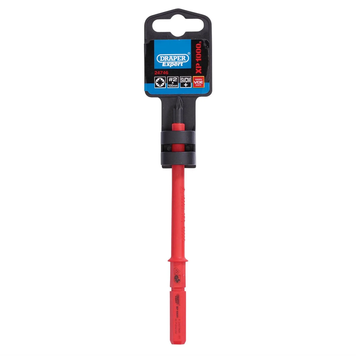 Draper XP1000 VDE PZ Type Interchangeable Screwdriver Blade No.2 x 100mm 24746  White Rose Tools