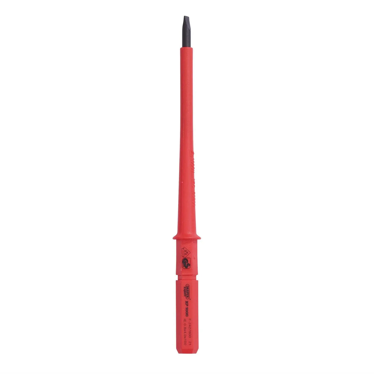 Draper XP1000 VDE Plain Slot Interchangeable Screwdriver Blade 4 x 100mm 24738  White Rose Tools