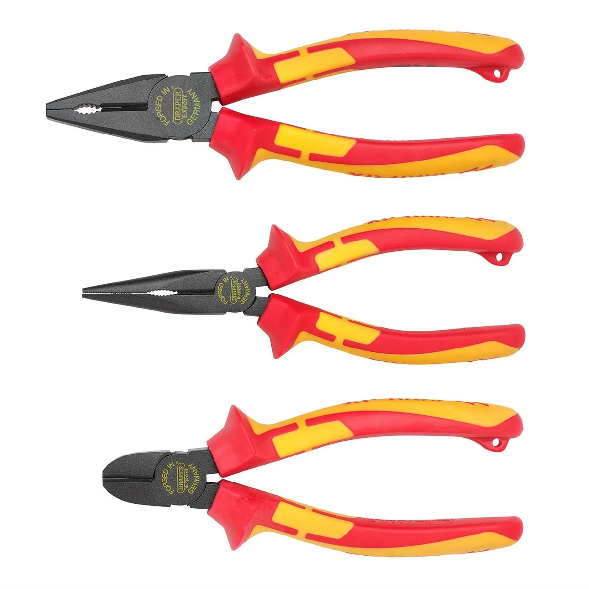 Draper XP1000 VDE Pliers Set Tethered (3 Piece) 99070  White Rose Tools