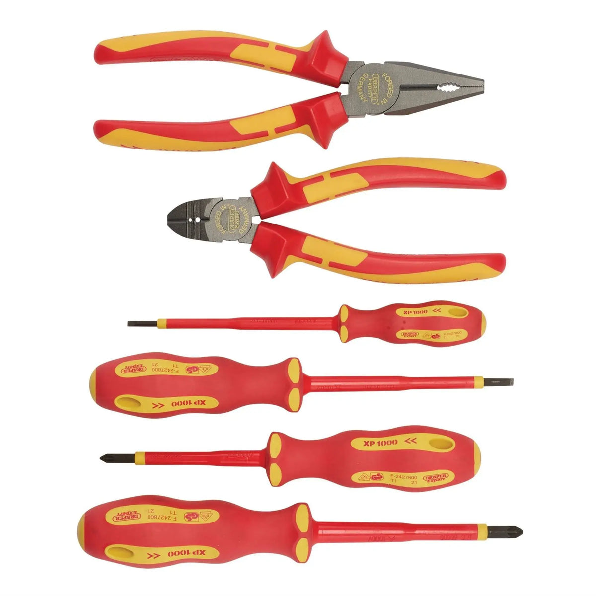 Draper XP1000 VDE Screwdriver and Pliers Set (6 Piece) 94848  White Rose Tools