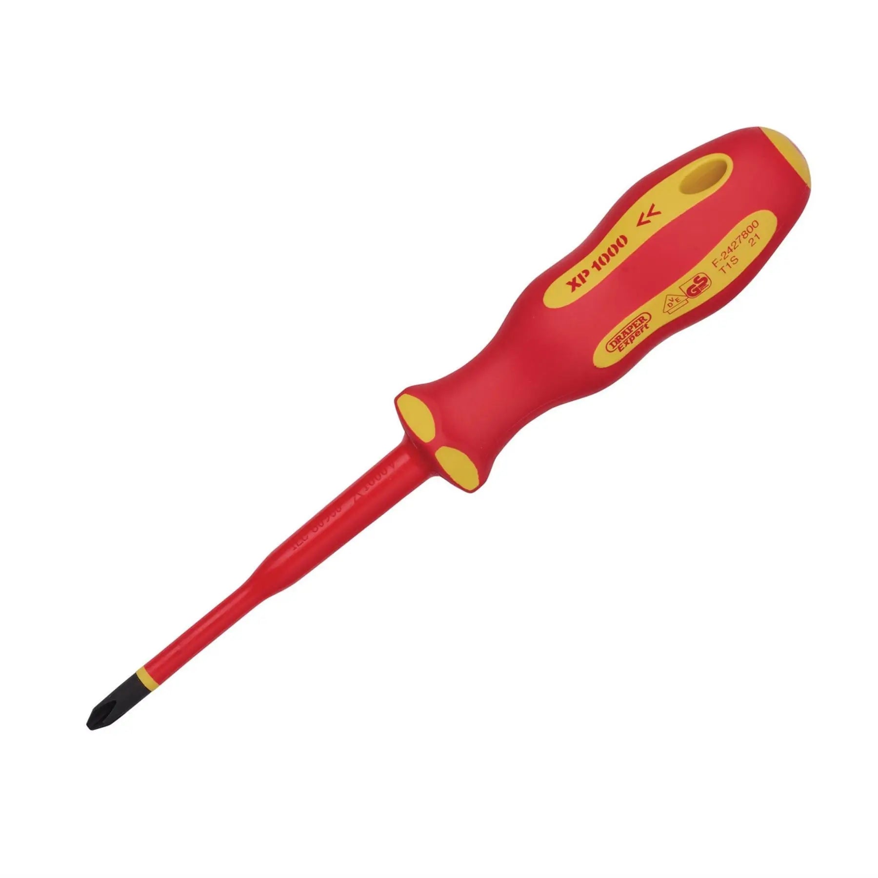Draper XP1000 VDE Slimline Cross Slot Screwdriver No.2 x 100mm 02164  White Rose Tools