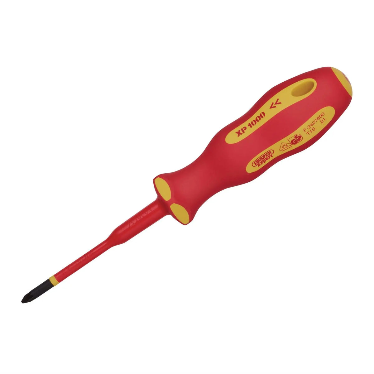 Draper XP1000 VDE Slimline PZ Type Screwdriver No.1 x 80mm 02165  White Rose Tools