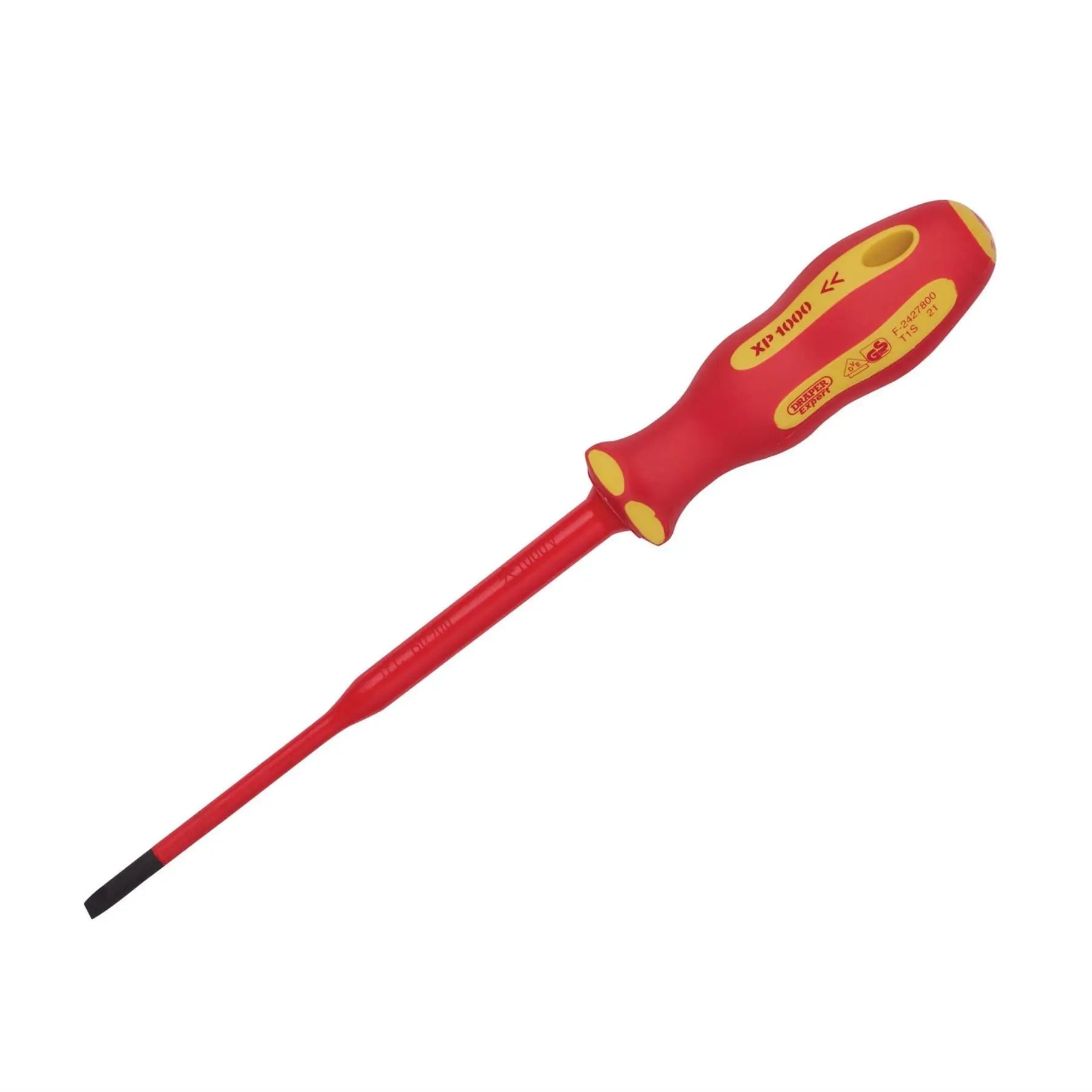 Draper XP1000 VDE Slimline Plain Slot Screwdriver 3.5 x 100mm 02159  White Rose Tools