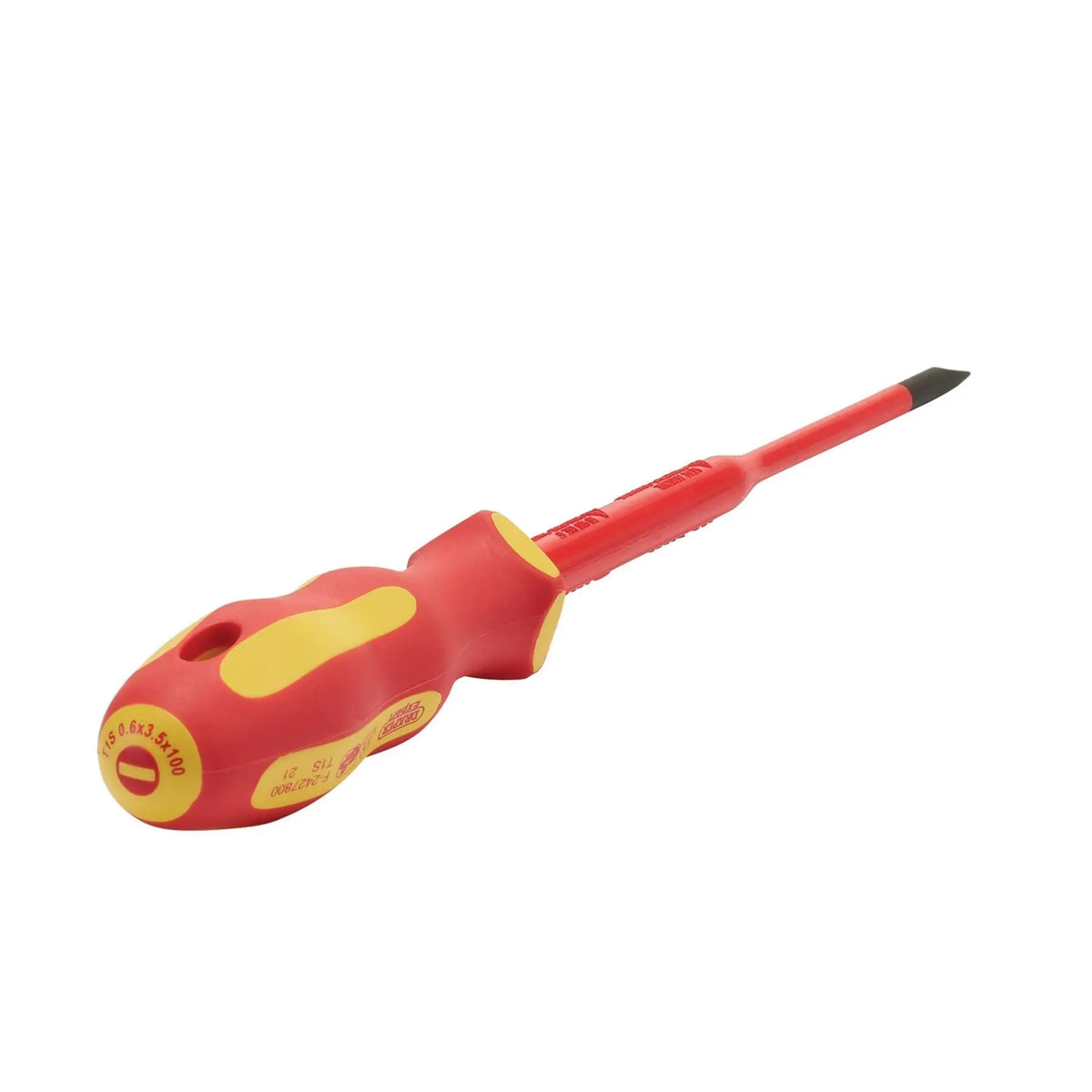 Draper XP1000 VDE Slimline Plain Slot Screwdriver 3.5 x 100mm 02159  White Rose Tools