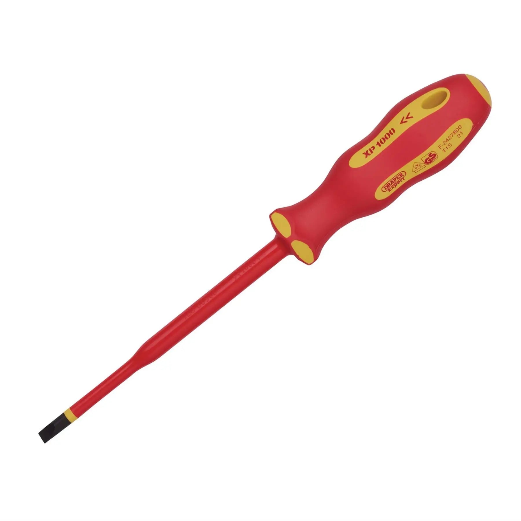 Draper XP1000 VDE Slimline Plain Slot Screwdriver 5.5 x 125mm 02161  White Rose Tools