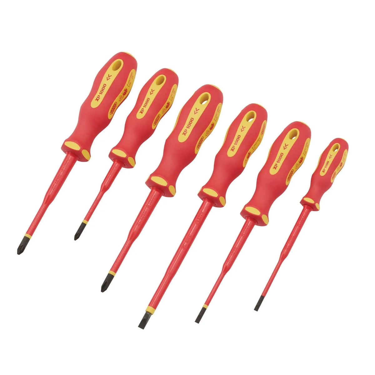 Draper XP1000 VDE Slimline Screwdriver Set (6 Piece) 02167  White Rose Tools
