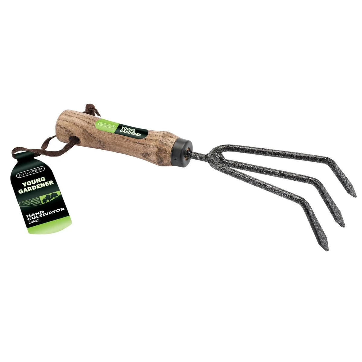 Draper Young Gardener Hand Cultivator with Ash Handle 20692  White Rose Tools