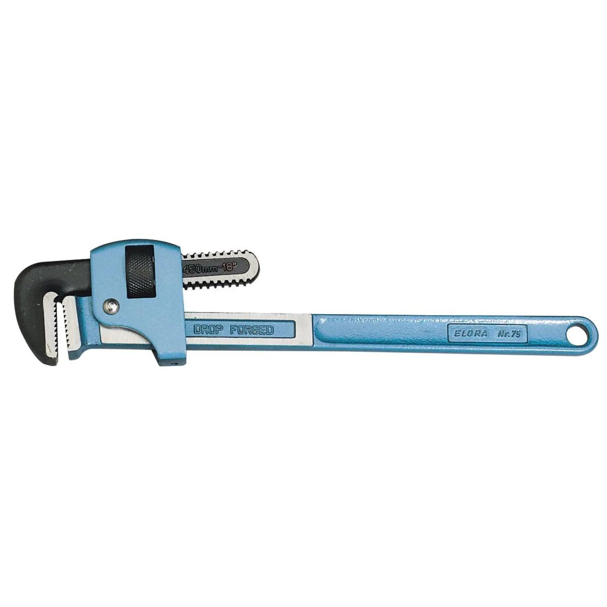 Elora Adjustable Pipe Wrench 450mm 52mm 23725  White Rose Tools